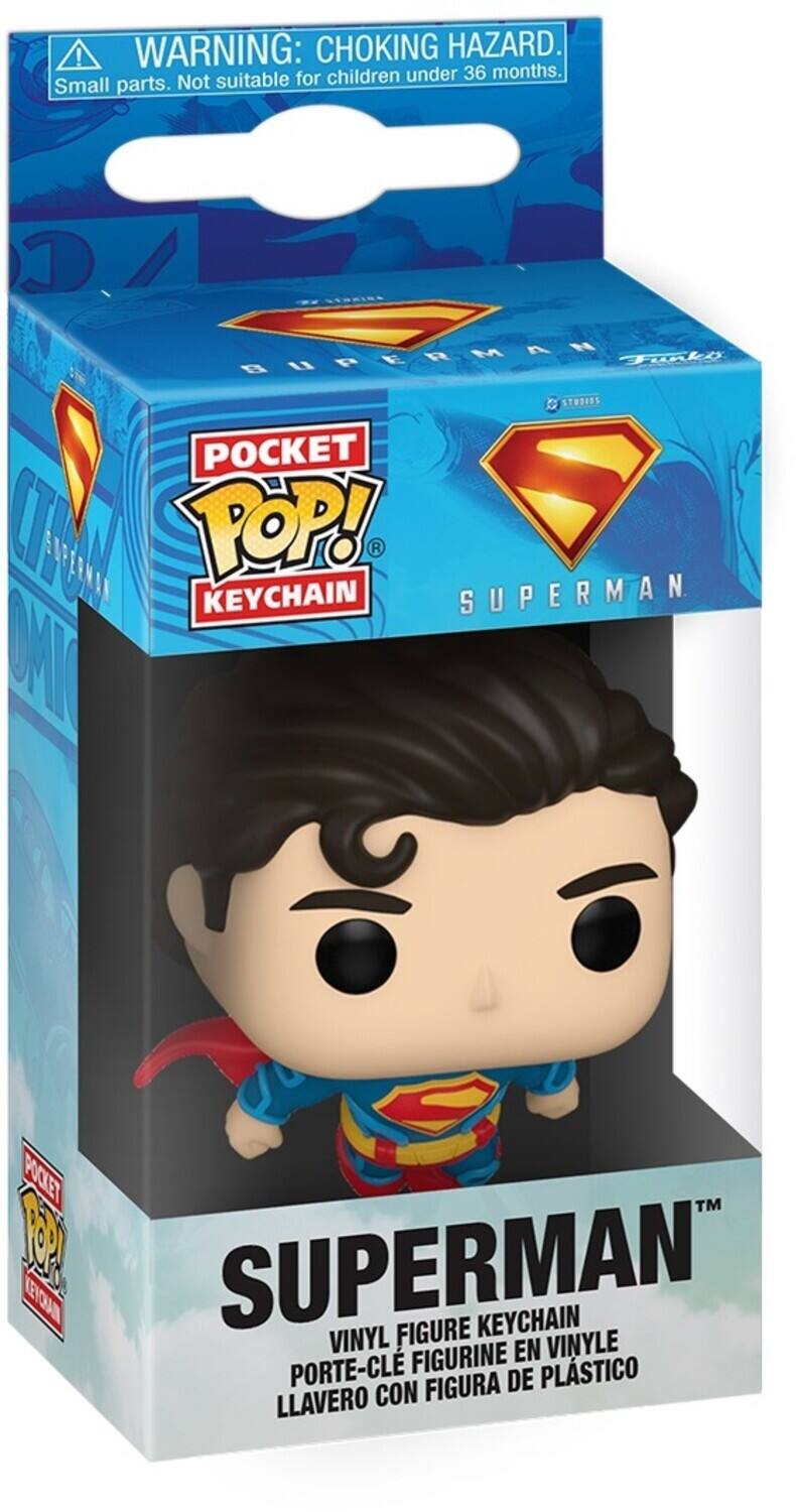 **WARNING: CHOKING HAZARD.**  
Small parts. Not suitable for children under 36 months.

**POCKET POP! KEYCHAIN**  
**SUPERMAN**

VINYL FIGURE KEYCHAIN  
PORTE-CLE FIGURINE EN VINYLE  
LLAVERO CON FIGURA DE PLÁSTICO