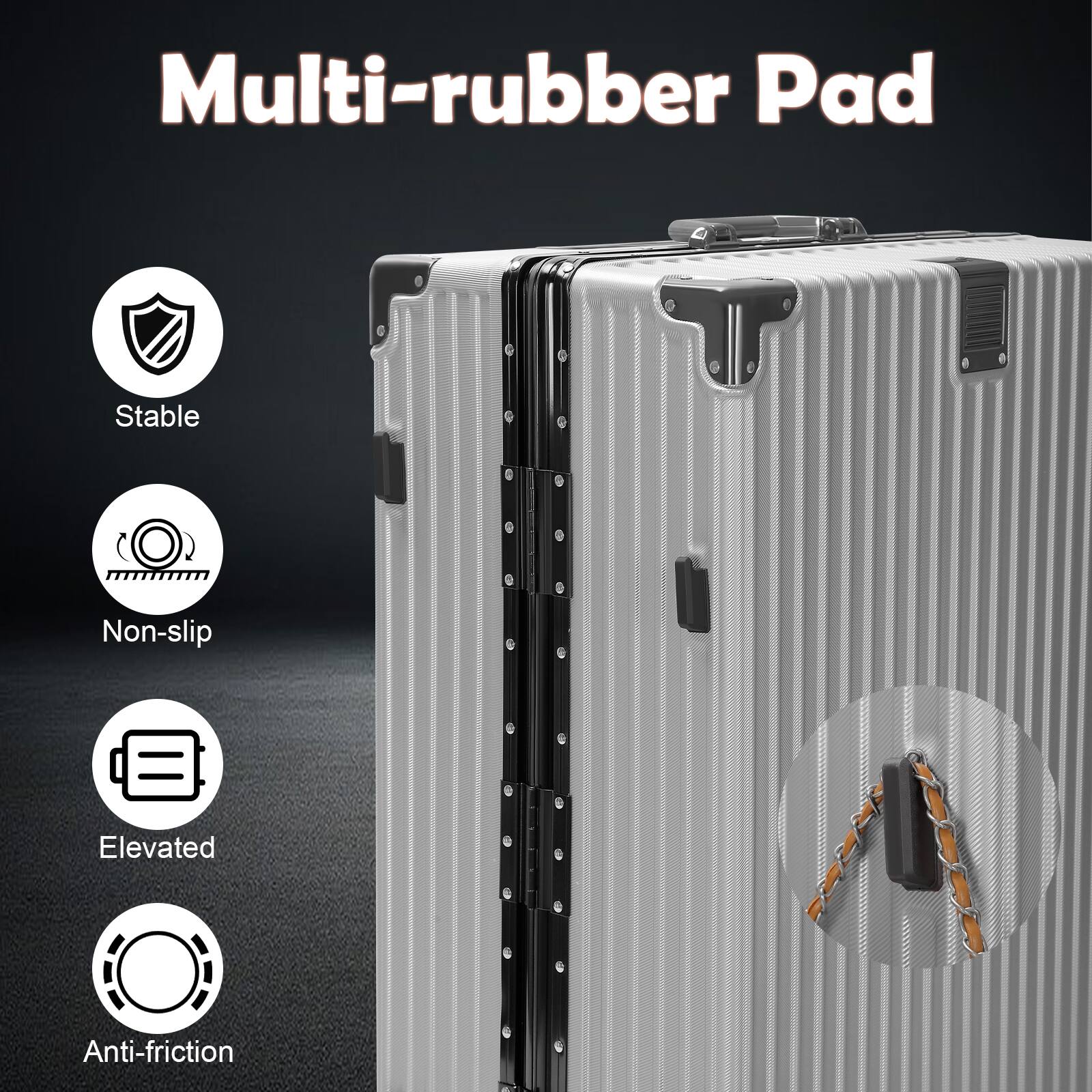 Multi-rubber Pad

- Stable
- Non-slip
- Elevated
- Anti-friction