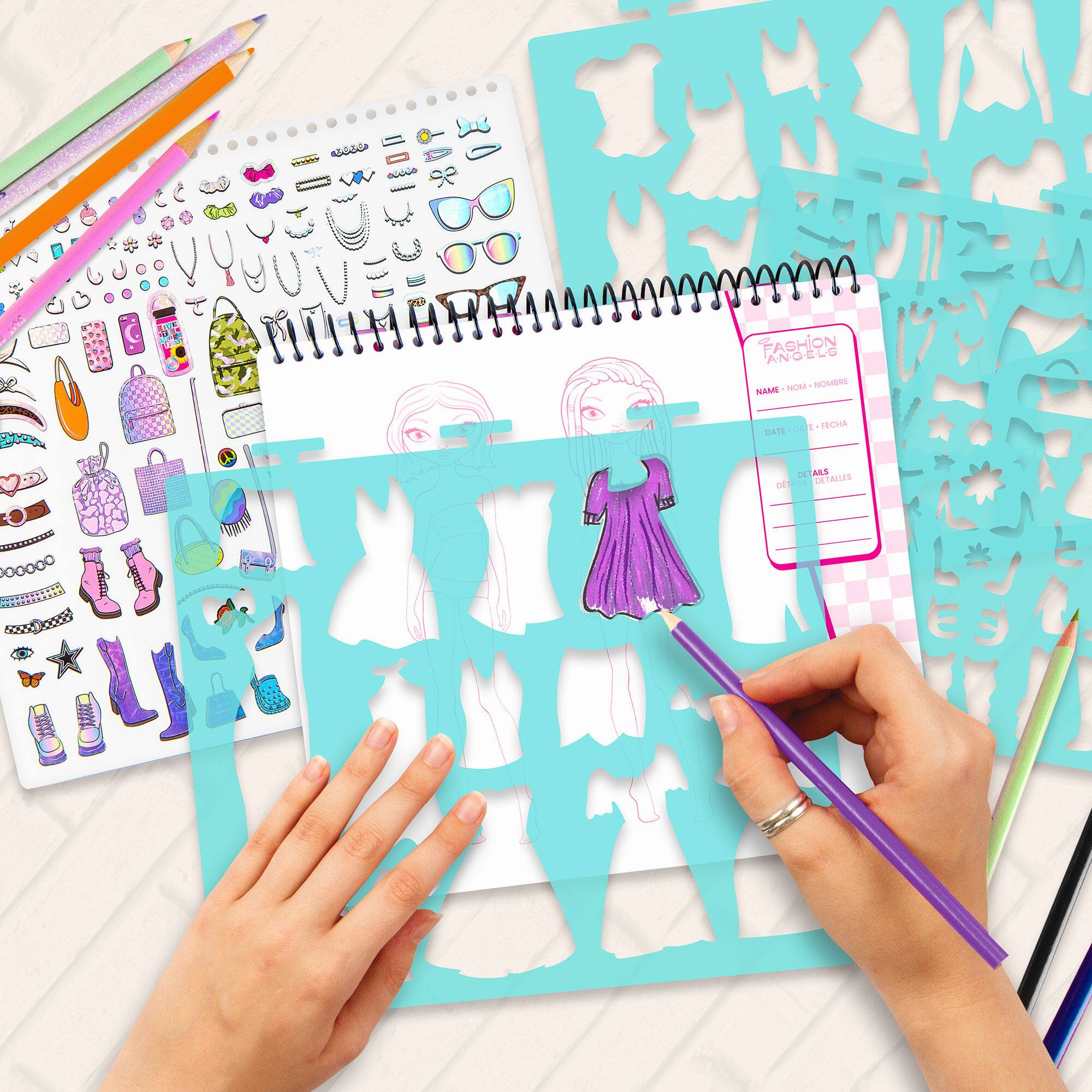 The text on the image is not coherent and does not provide any context for the fashion design project. It seems to be a random combination of words and phrases.