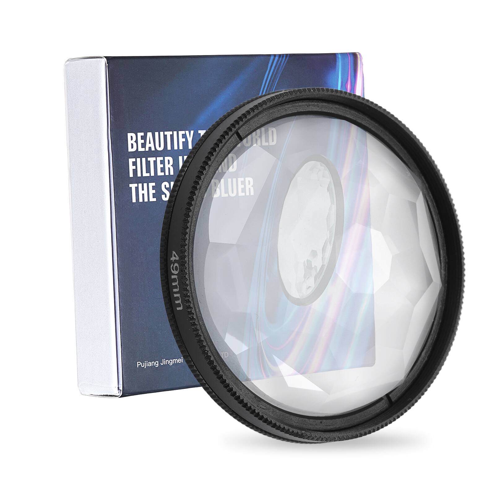 Unique Bargains - 49mm Prism Lens Filter, Special Effects Multi Refraction Crystal Glass, with Cleaning Cloth for DSLR Video