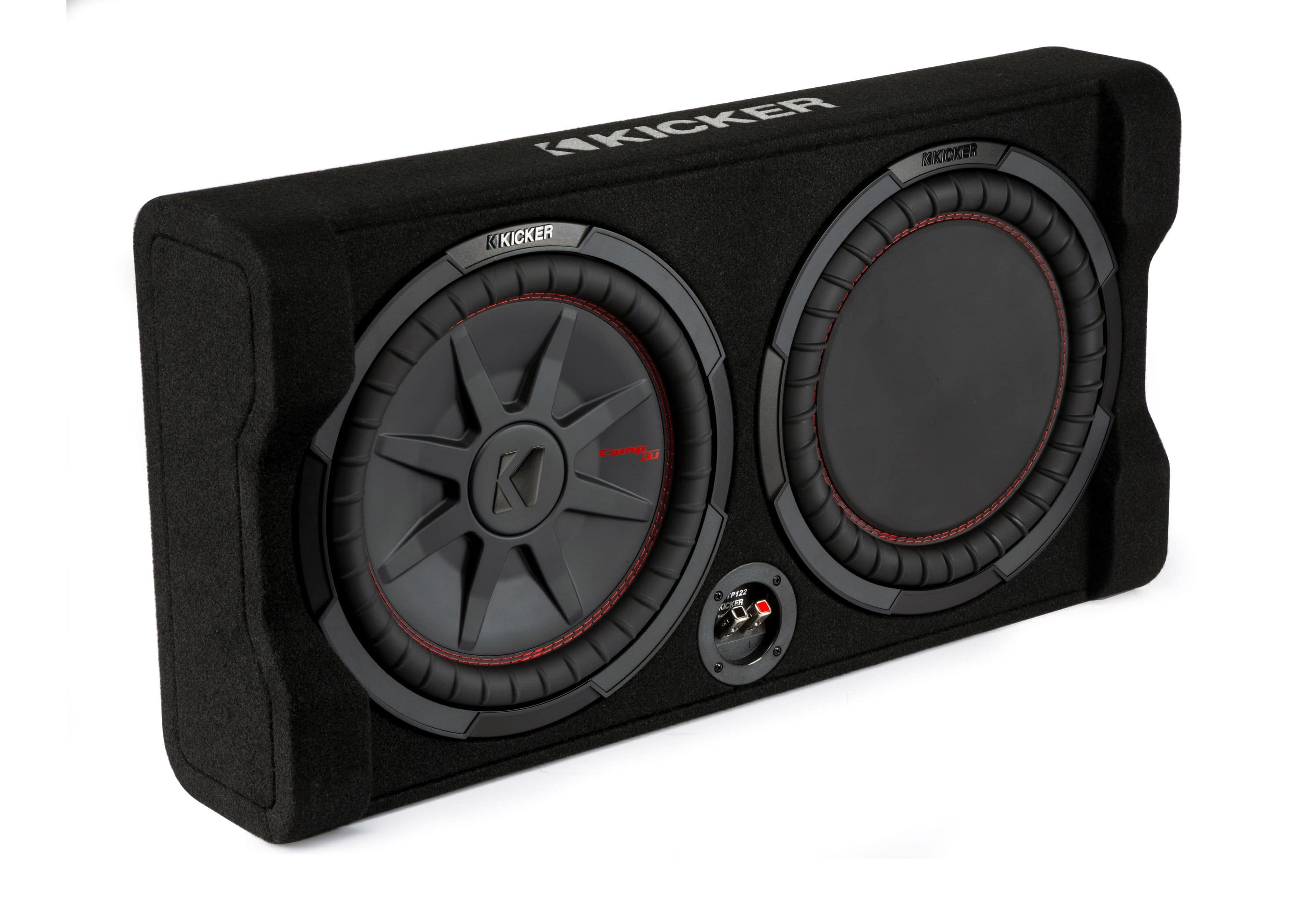 KICKER CompRT Down-Firing 12” Dual-Voice-Coil 2-Ohm Loaded Subwoofer  Enclosure Black 48TRTP122 - Best Buy