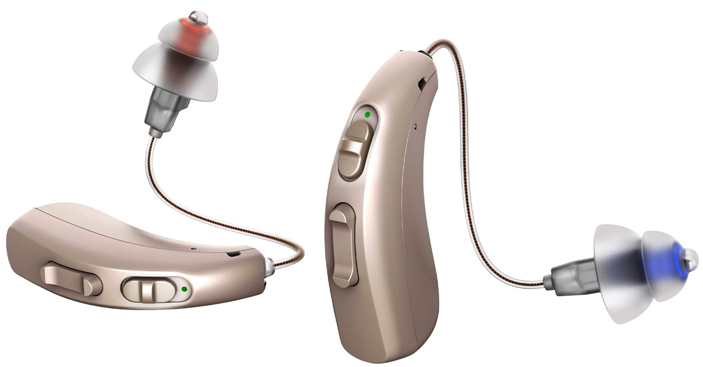 Angle. LINNER - LINNER Mercury OTC Rechargeable Hearing Aids for Seniors with Noise Cancellation, Easy to Use, 3 Modes, 9 Volume Levels - Beige Gold.