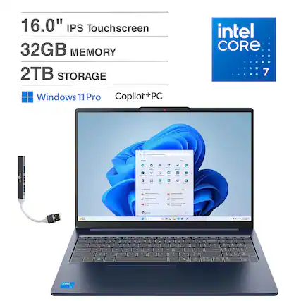 16.0" IPS Touchscreen
32GB MEMORY
2TB STORAGE
intel CORE 7
Windows 11 Pro
Copilot+PC
