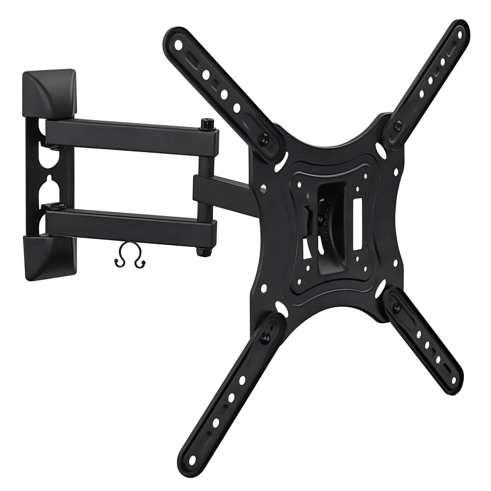 Alt View 6. Mount-It! - Full Motion TV Wall Mount for 24–55" Screens, Swivel, Tilt, VESA 400x400, 66lb Capacity - Black.