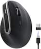 Front. Acer - acer Ergonomic Mouse Wireless, Vertical Computer Mouse for Office, Ergo Mice Rechargeable for Right Hand, 2.4GHz USB Rec - Black.