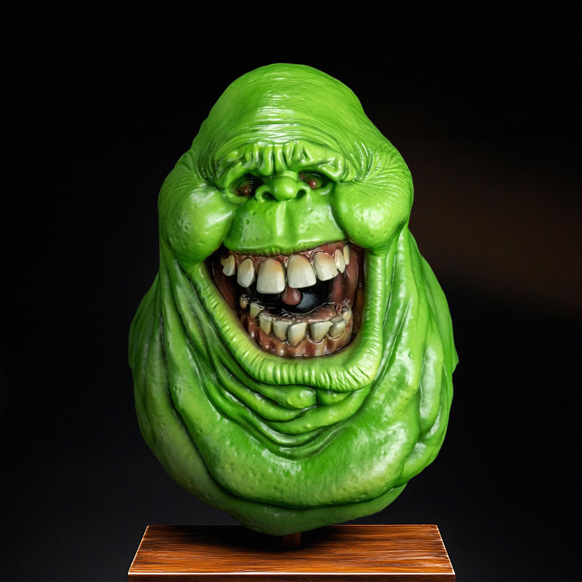 Alt View 10. Trick or Treat Studios - Ghostbusters Slimer Adult Vinyl Costume Mask - Green.