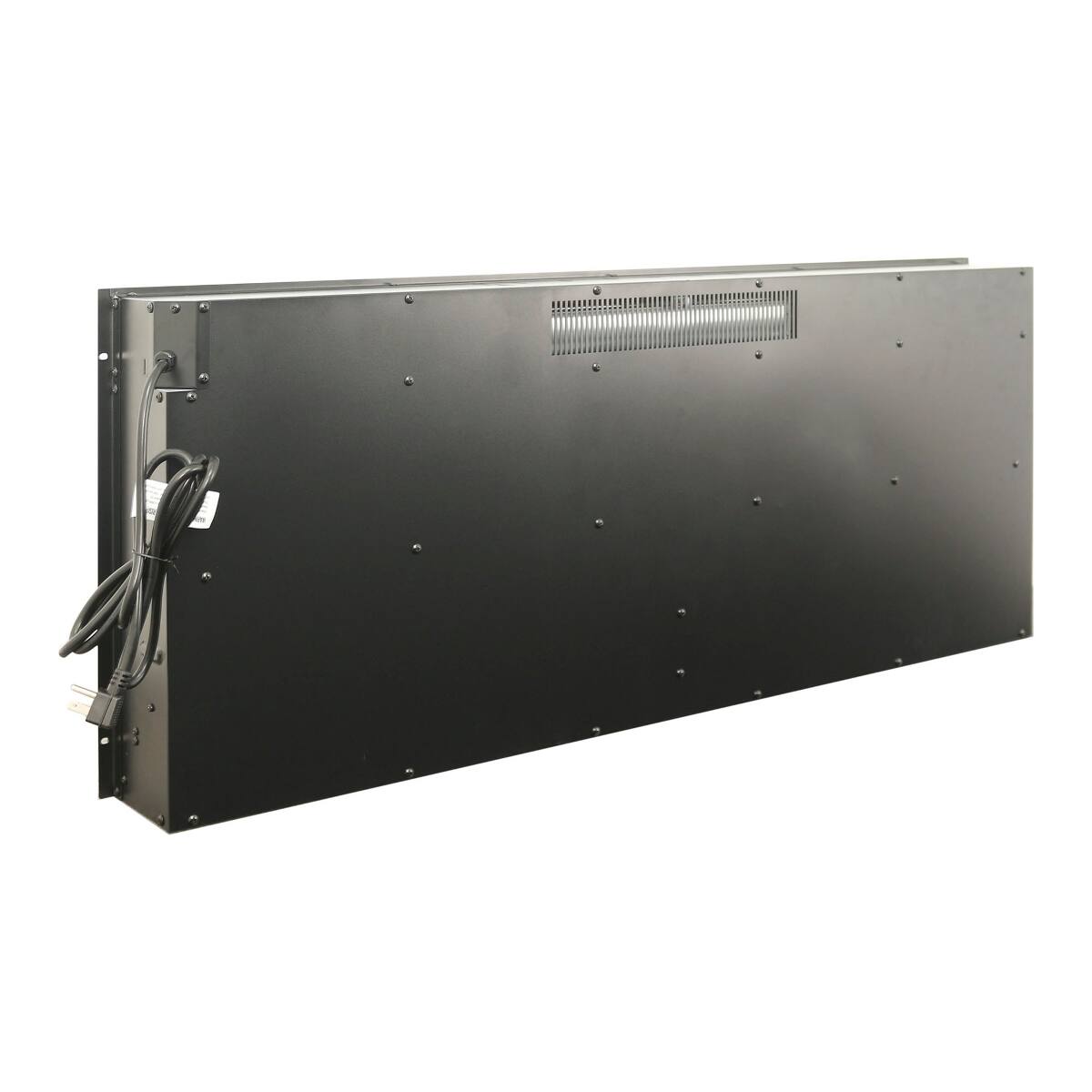 Alt View 4. Loheer - Loheer 42 inch electric fireplace insert ultra thin heater with log set - Antique Black.