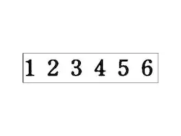 Offistamp - Rectangle Numbering Machine Stamp, Black Ink (034525) - Gray/Black