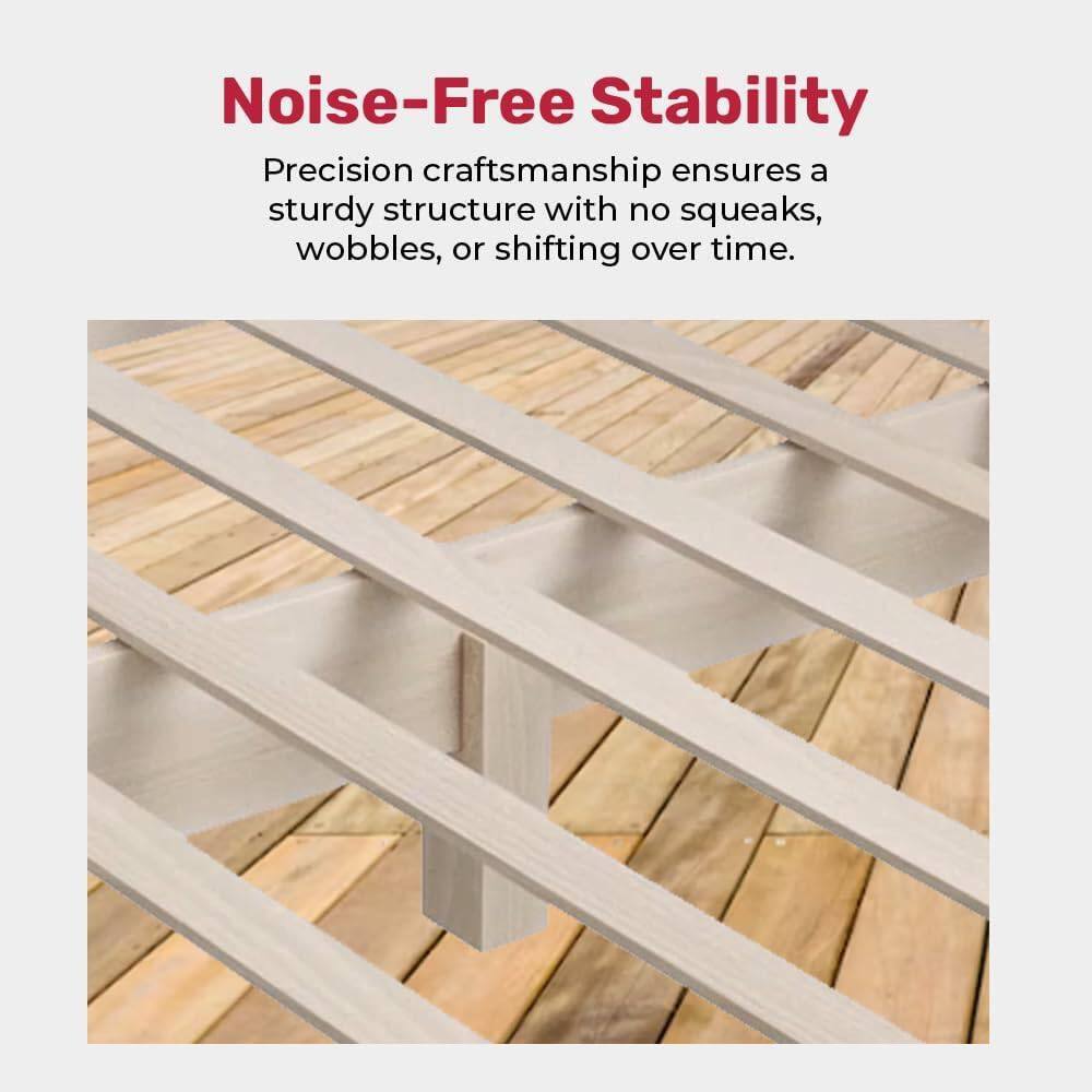 Noise-Free Stability

Precision craftsmanship ensures a sturdy structure with no squeaks, wobbles, or shifting over time.