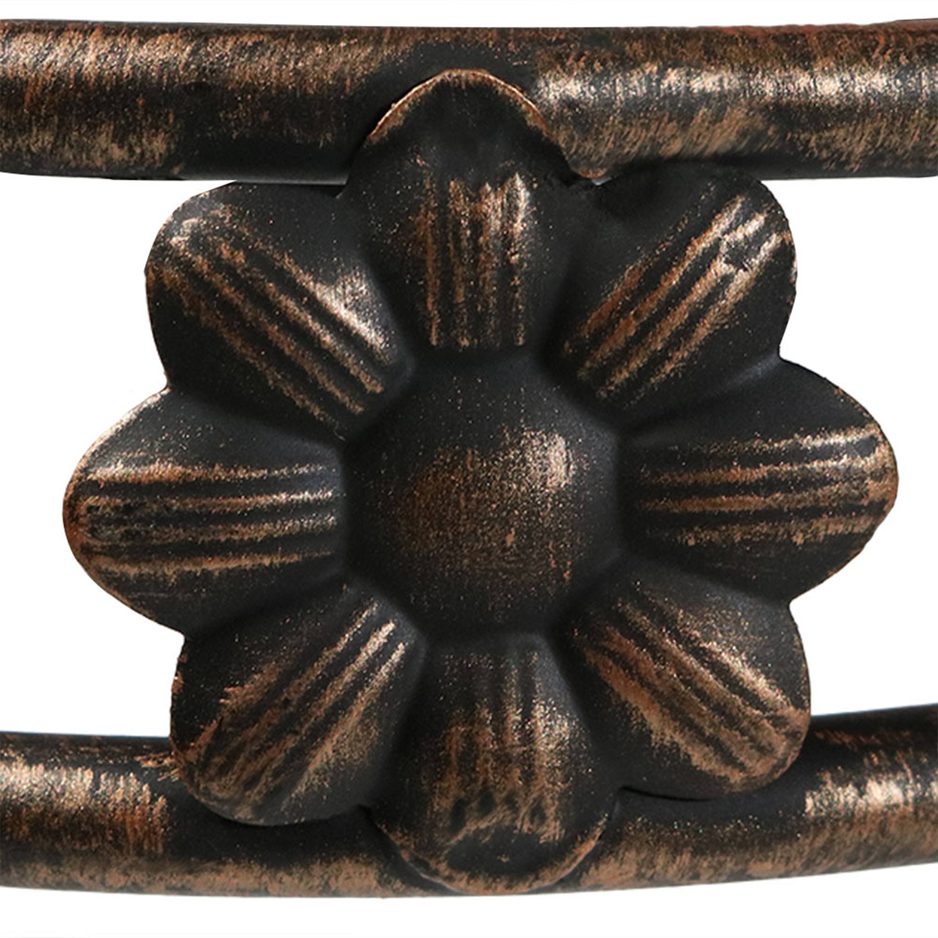 Alt View 5. Sunnydaze - Steel 6-Tier Staggered Folding Plant Stand - 45 in - Bronze.