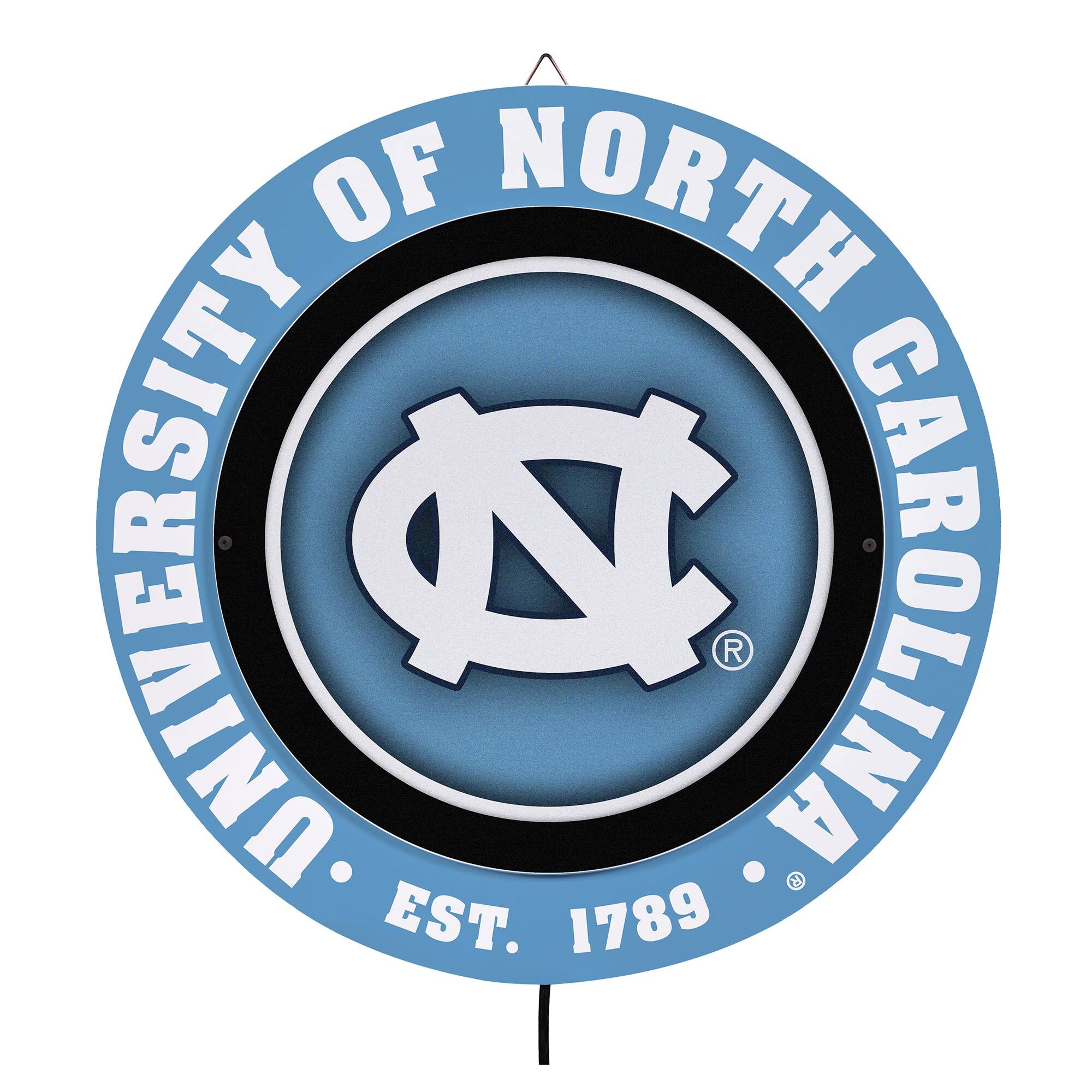 North Carolina Tar Heels 15" LED Round Metal Lit Wall Sign