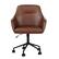 Alt View 21. Martha Stewart - Rayna Faux Leather Office Chair - Saddle Brown Faux Leather/Oil Rubbed Bronze.