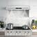 Angle. COSMO - UMC30 30 in. Haven Collection 380 CFM Ducted Under Cabinet Range Hood, LED Lights, Touch Controls - Stainless Steel.