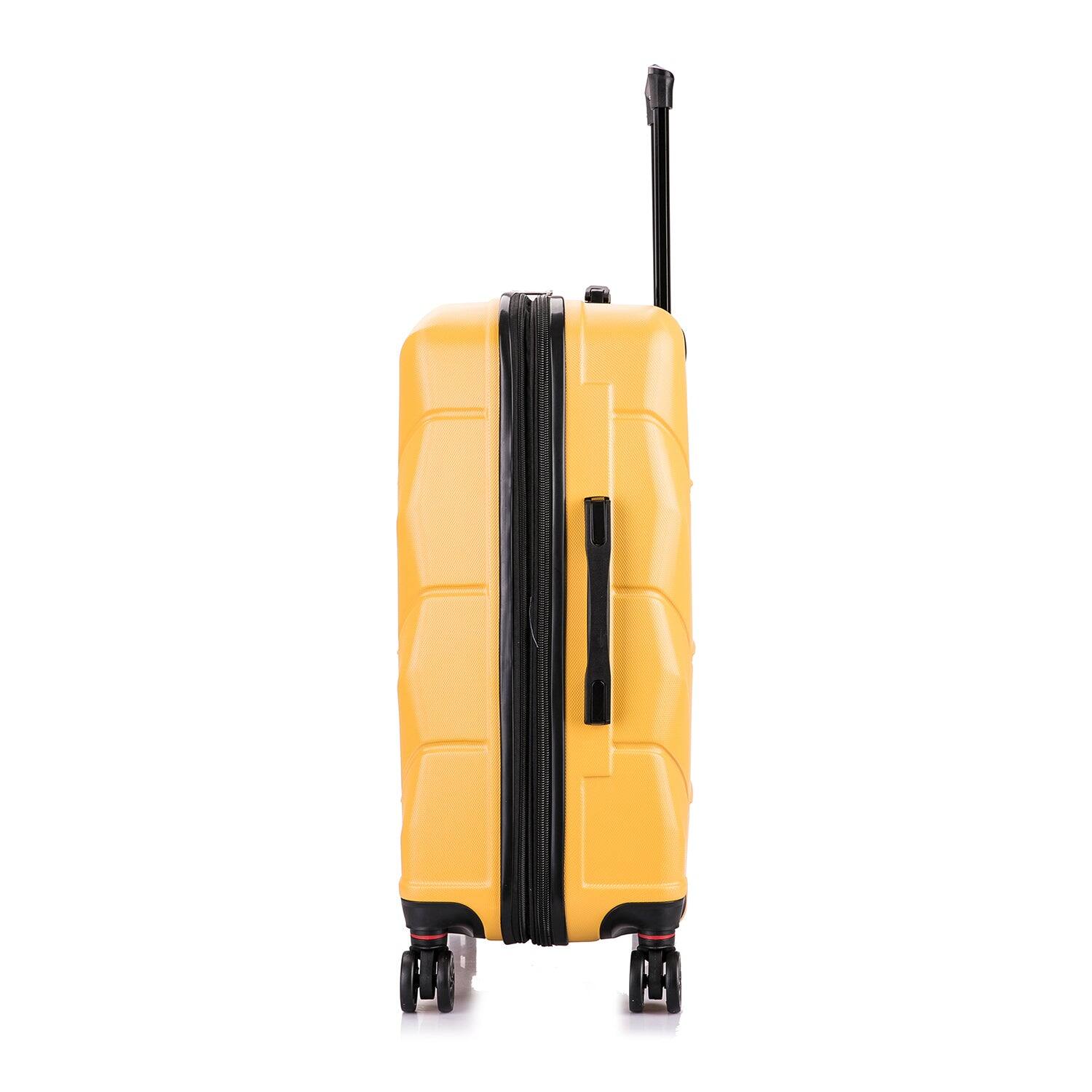 Alt View 1. DUKAP - Zonix Lightweight Hardside Spinner Luggage 26" Luggage - MUSTARD.