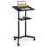Front. Costway - Mobile Laptop Desk with Storage Tray - Black.
