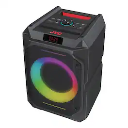 JVC - Portable Bluetooth® Party System Speaker with LED Lights and FM Radio, SPPA200BT - Black