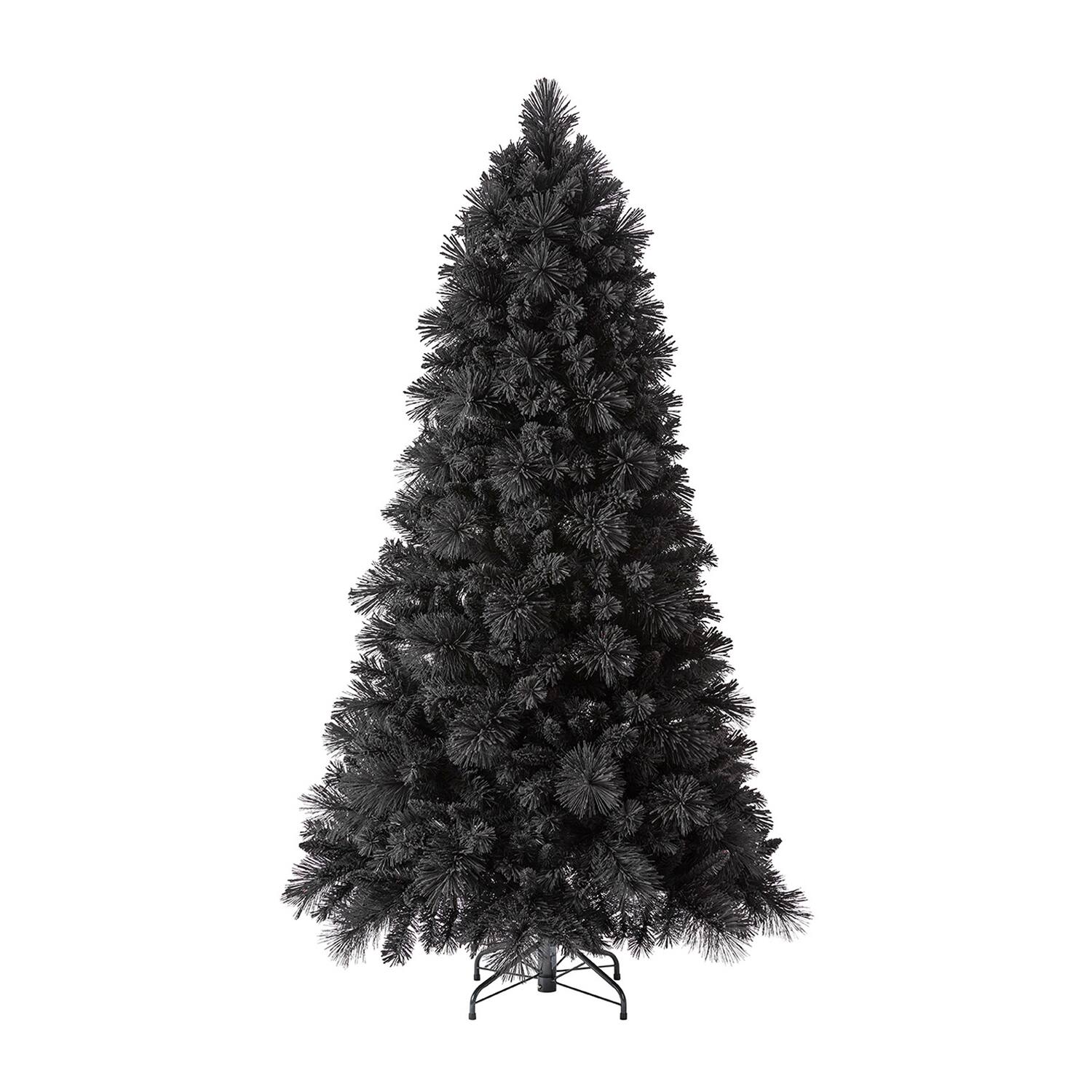 Alt View 3. Home Heritage - Home Heritage Snowdrift 6.5 Ft Pre-Lit Artificial Christmas Holiday Tree, Black - Black.