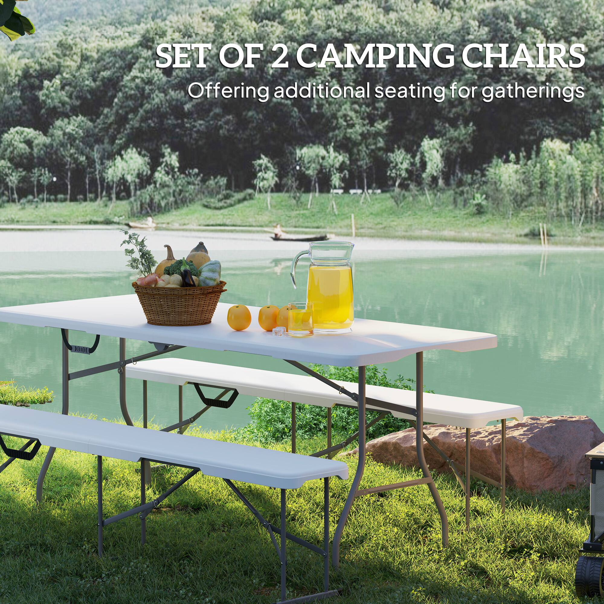SET OF 2 CAMPING CHAIRS
Offering additional seating for gatherings