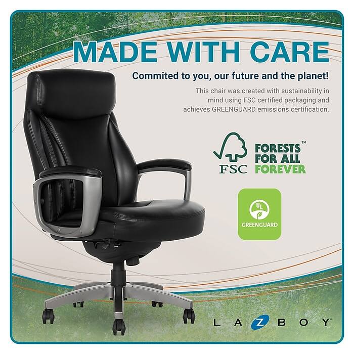 チェア La Z Boy Arcadian Ergonomic Bonded Leather Swivel Executive Chair