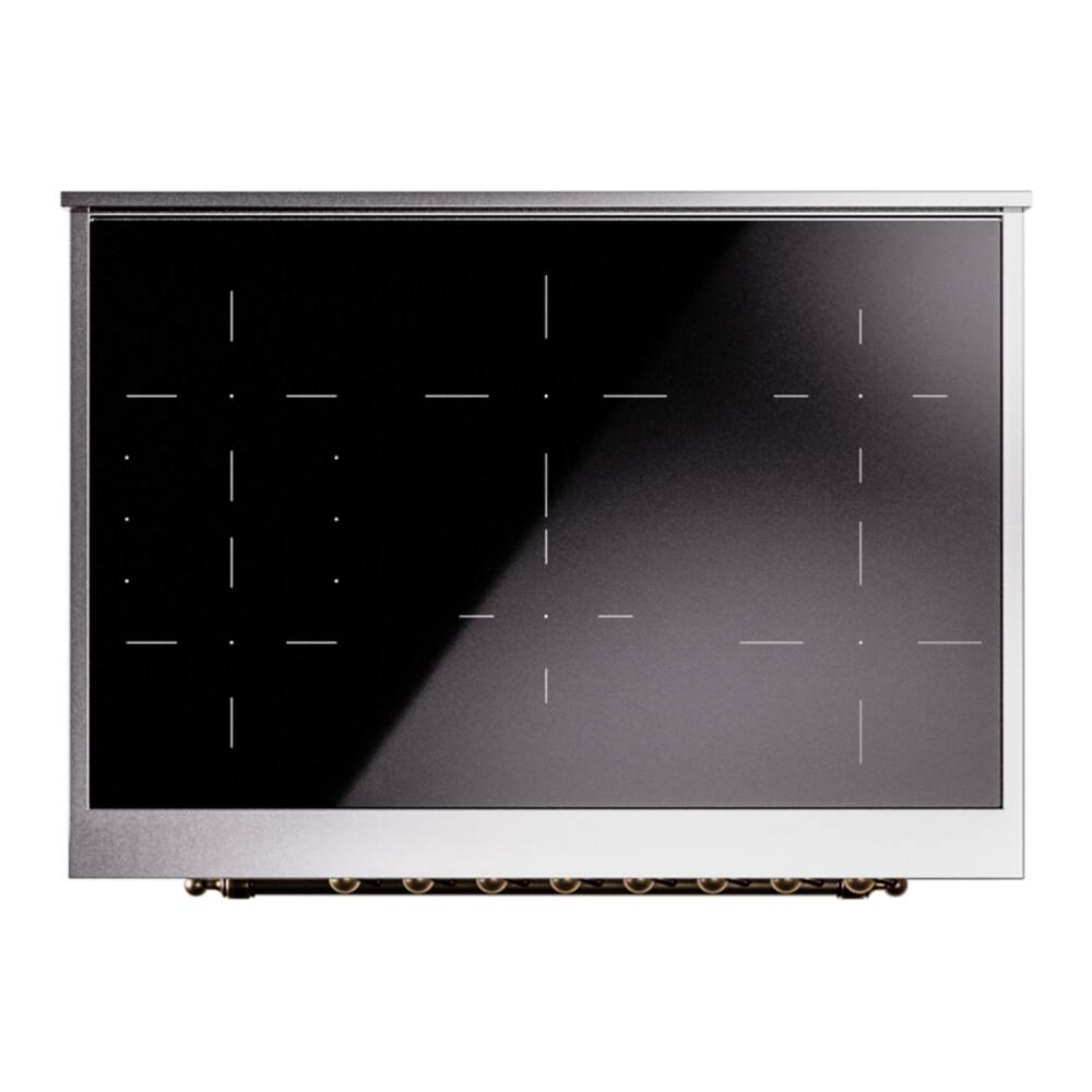 Alt View 8. ILVE - ILVE Nostalgie II 36 inch Induction Range with 6 Induction Elements (White) - White.