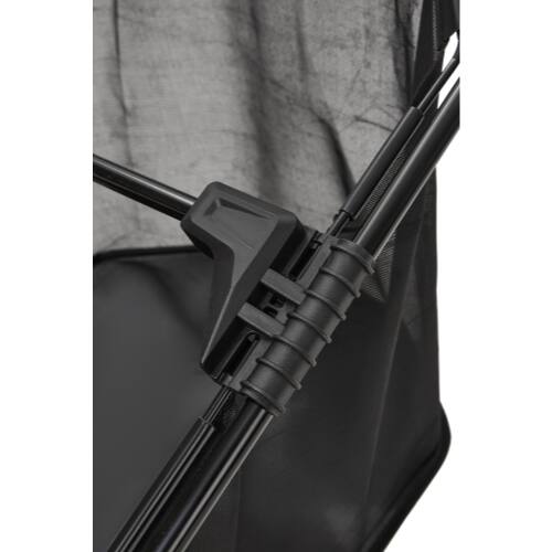 Alt View 4. Dapper Supply - 21" Push Lawn Sweeper with 3.5 Cu. Ft. Hopper, Dual Brushes, Rubber Wheels for Grass & Leaf Cleanup - Grey.