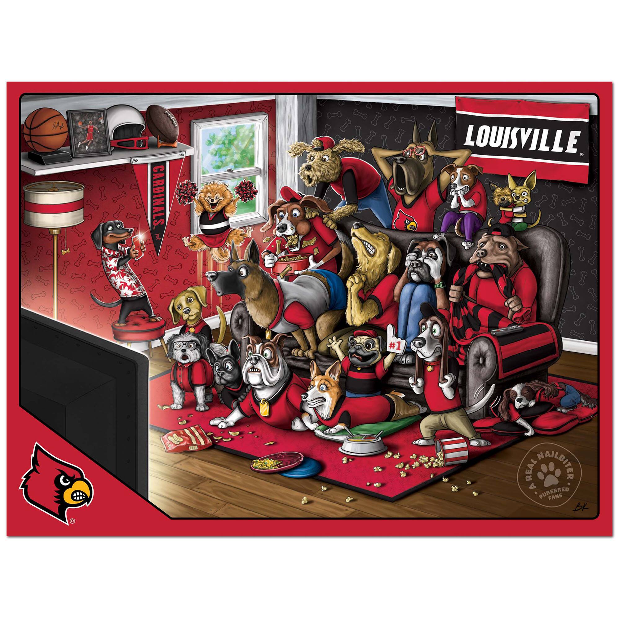 1 p CARDINALS LOUISVILLE. #1 S REAL NAILBITER A FURIOUS FANS