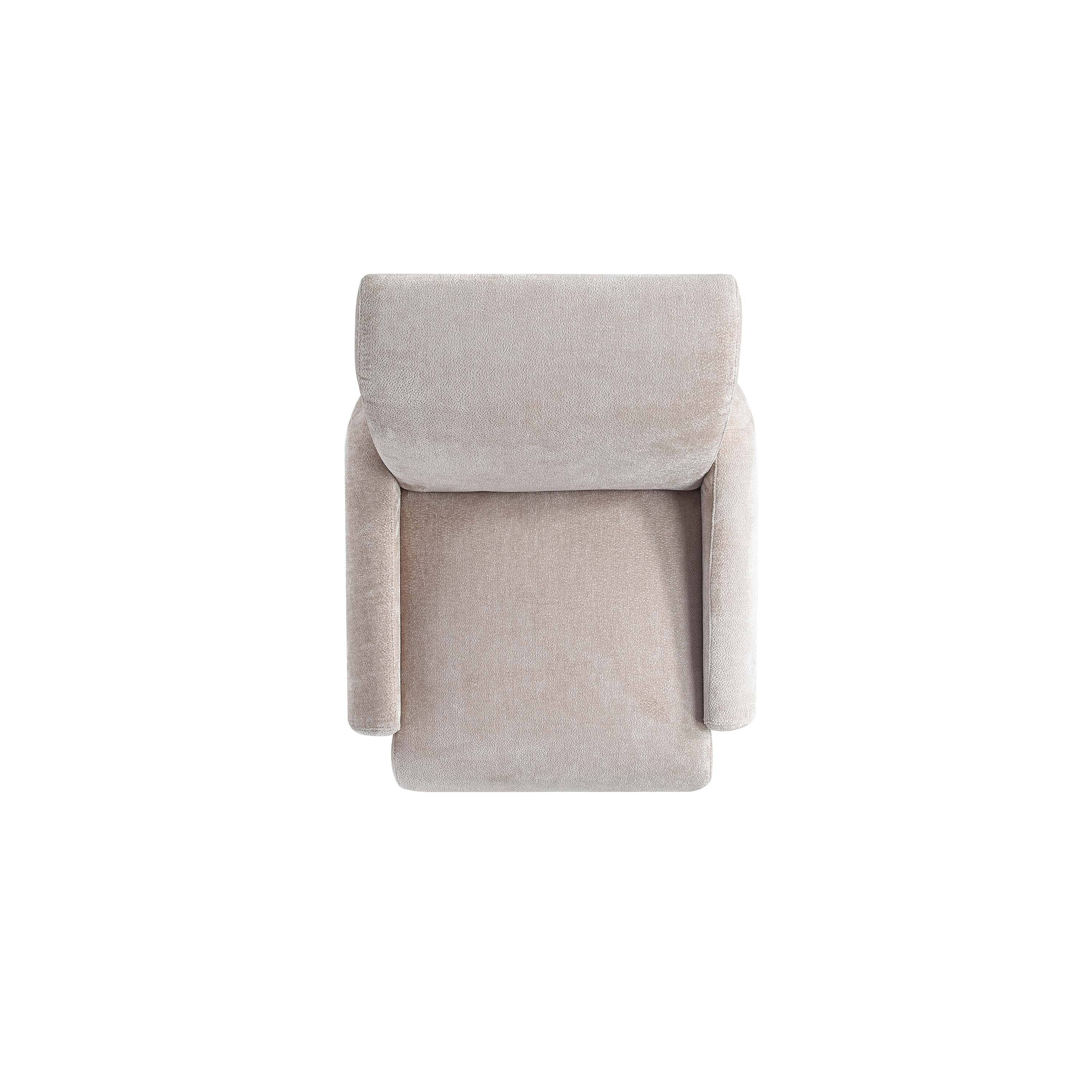 Alt View 6. Manhattan Comfort - Verandah Mid-Century Modern Chenille Lounge Chair - Set of 2 - Beige.