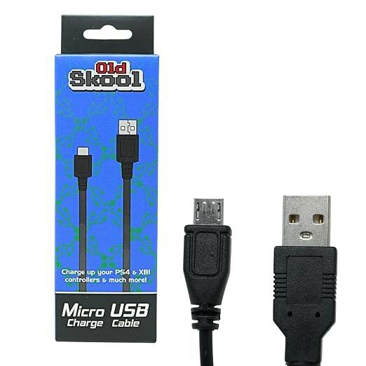 Old Skool  
Charge up your PS4 & XBOX controllers & much more!  
Micro USB Charge Cable