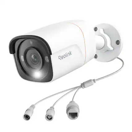 Front. Reolink - Indoor/Outdoor Add On or Stand Alone Wired PoE 4K+ 12MP Security Bullet IP Camera, Smart AI Search, Color Night Vision - White.