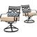Alt View 5. Hanover - Montclair 5-Piece Patio Dining Set with 4 Swivel Rockers and a 40-Inch Square Table - Tan/Brown.