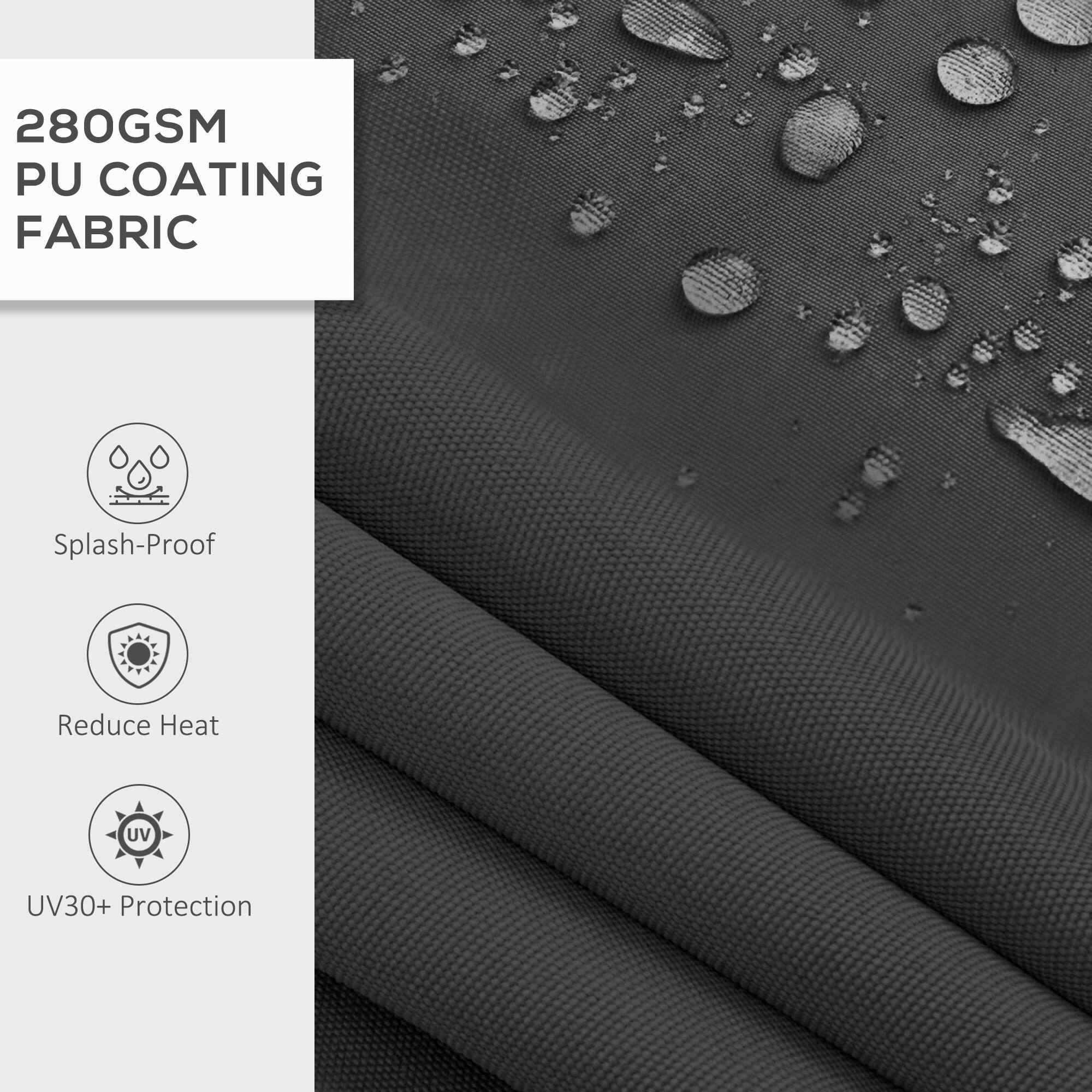 280GSM PU COATING FABRIC
Splash-Proof
Reduce Heat
UV30+ Protection