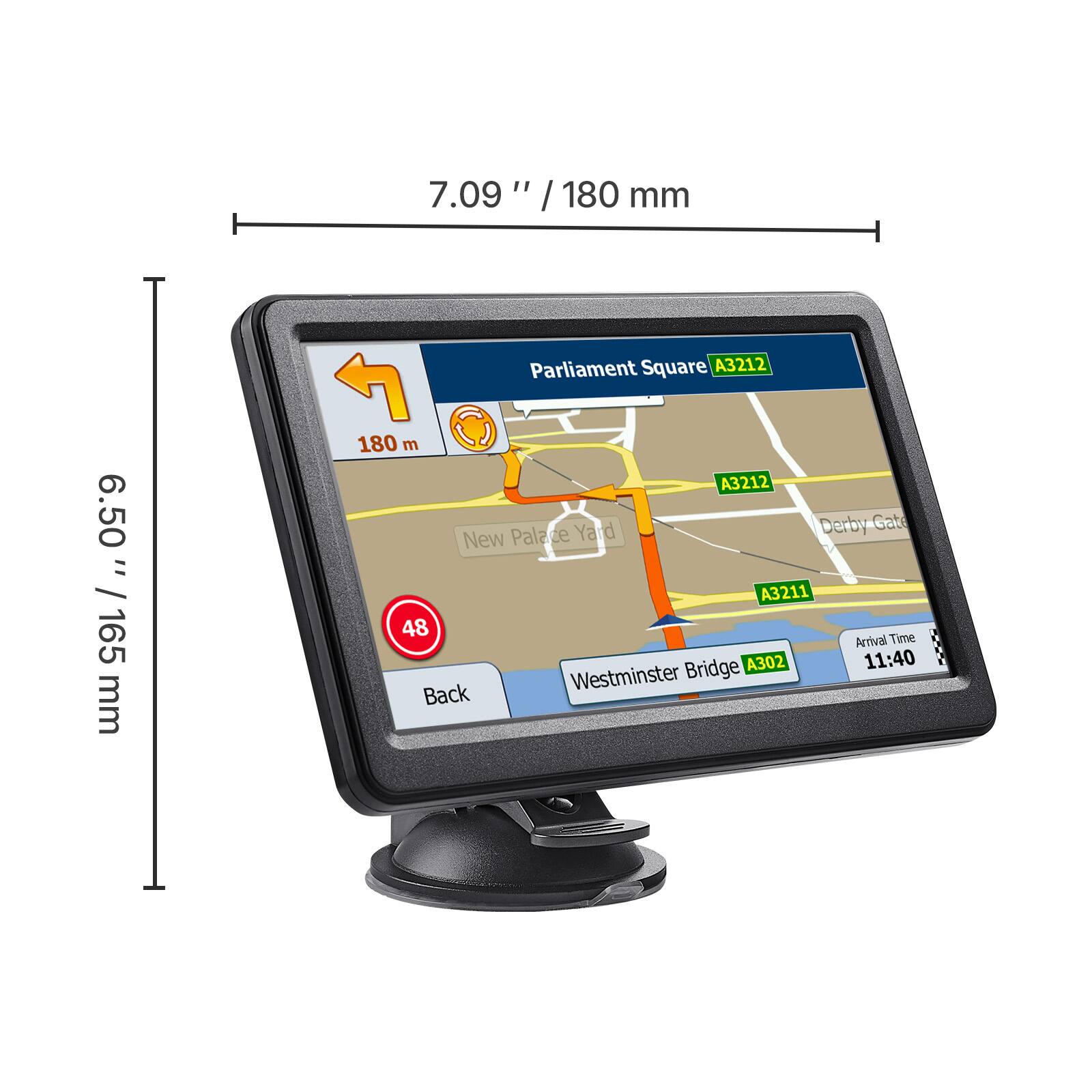 The corrected text is:

"7.09" / 180 / 180 mm
6.50" / 165 / 165 mm
Parliament Square A3212
180 m A3212 Derby Gate New Palace Yard A3211
48 Time Arrival 5 Bridge A302 11:40 Westminster Back"