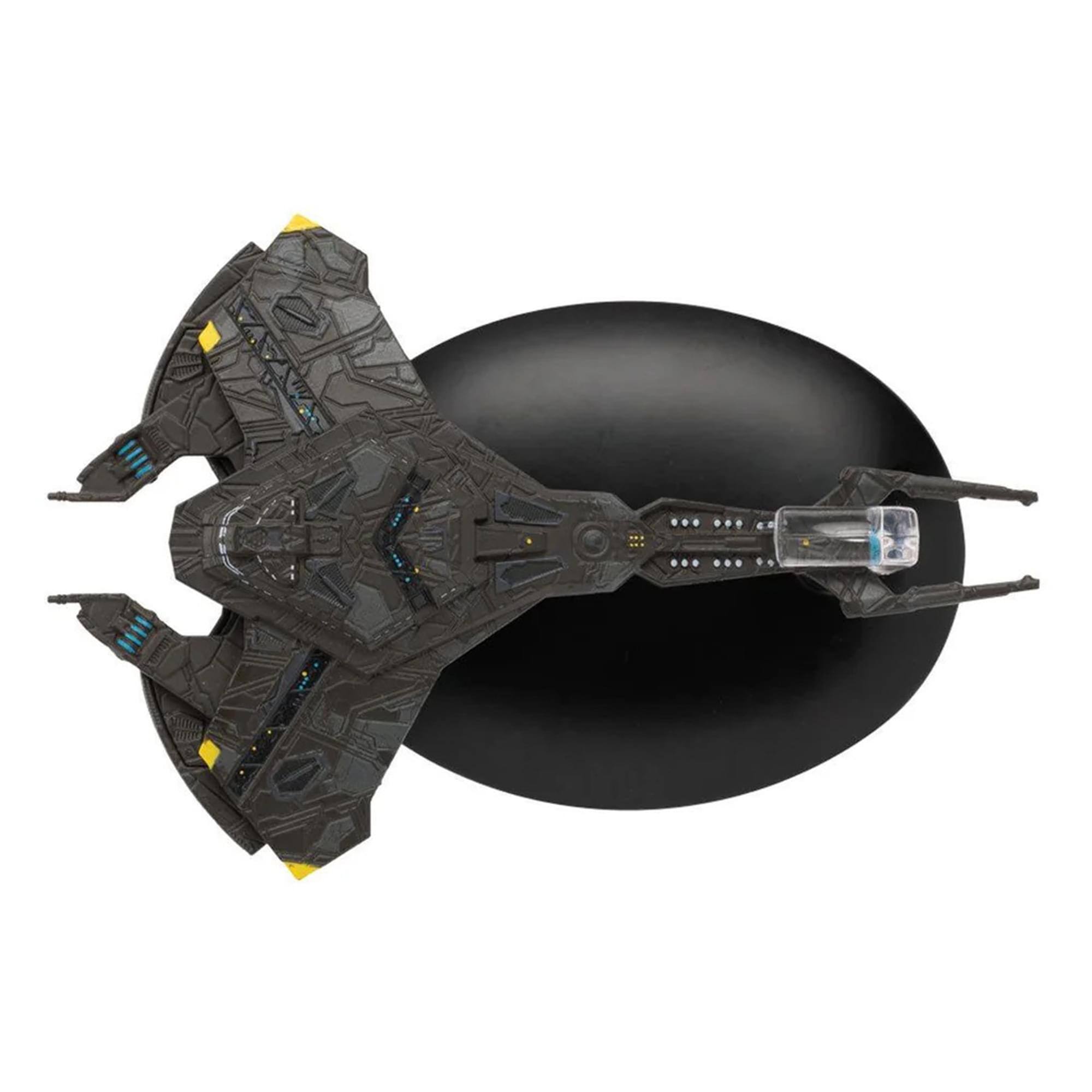 Alt View 2. Eaglemoss - Eaglemoss Star Trek Starship Damar Class Cardassian Intel Science Dreadnought - Black.