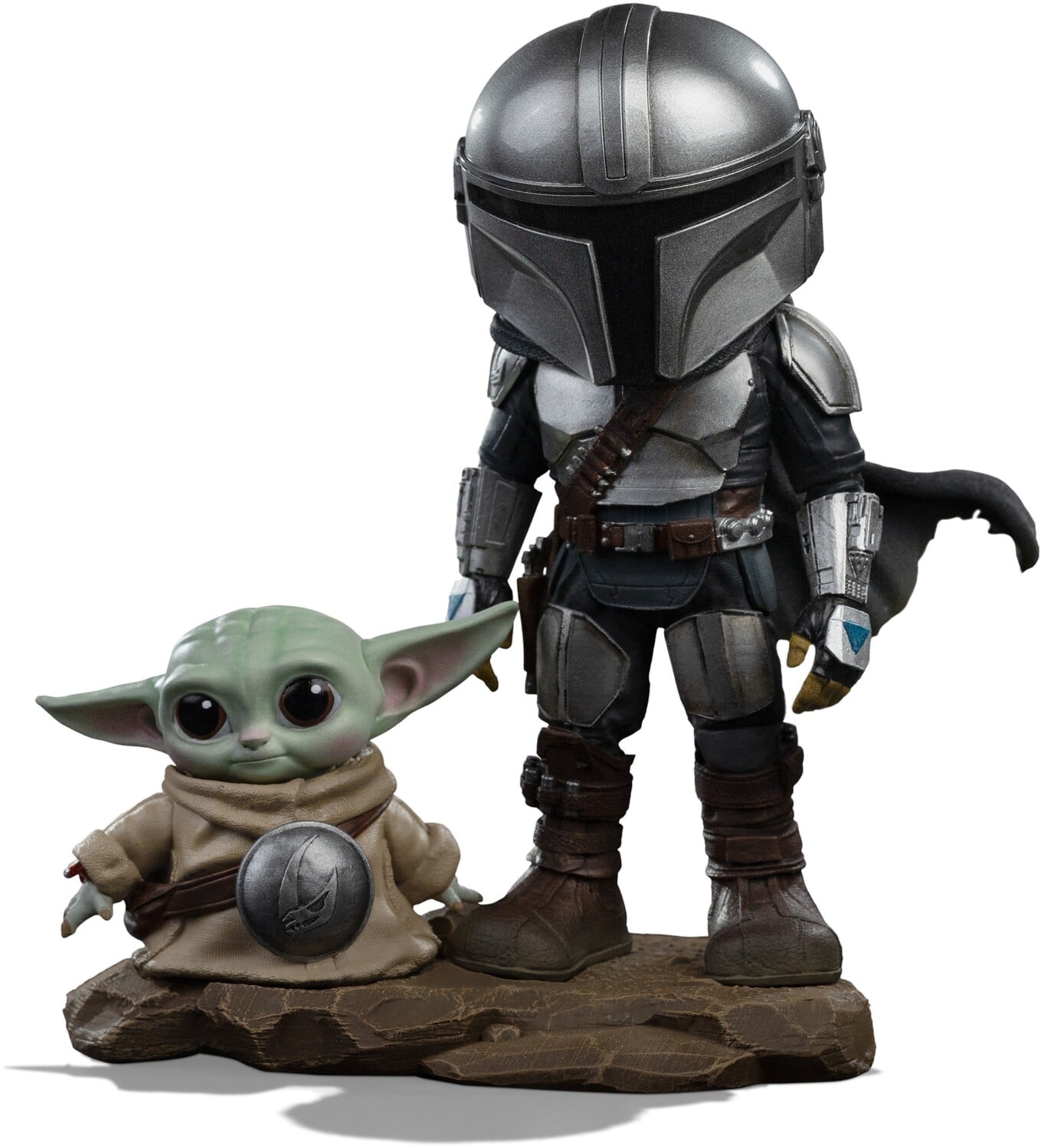 Iron Studios - The Mandalorian and Grogu - Minico - Mando & Grogu Statue - COLLECTIBLES - Multicolor