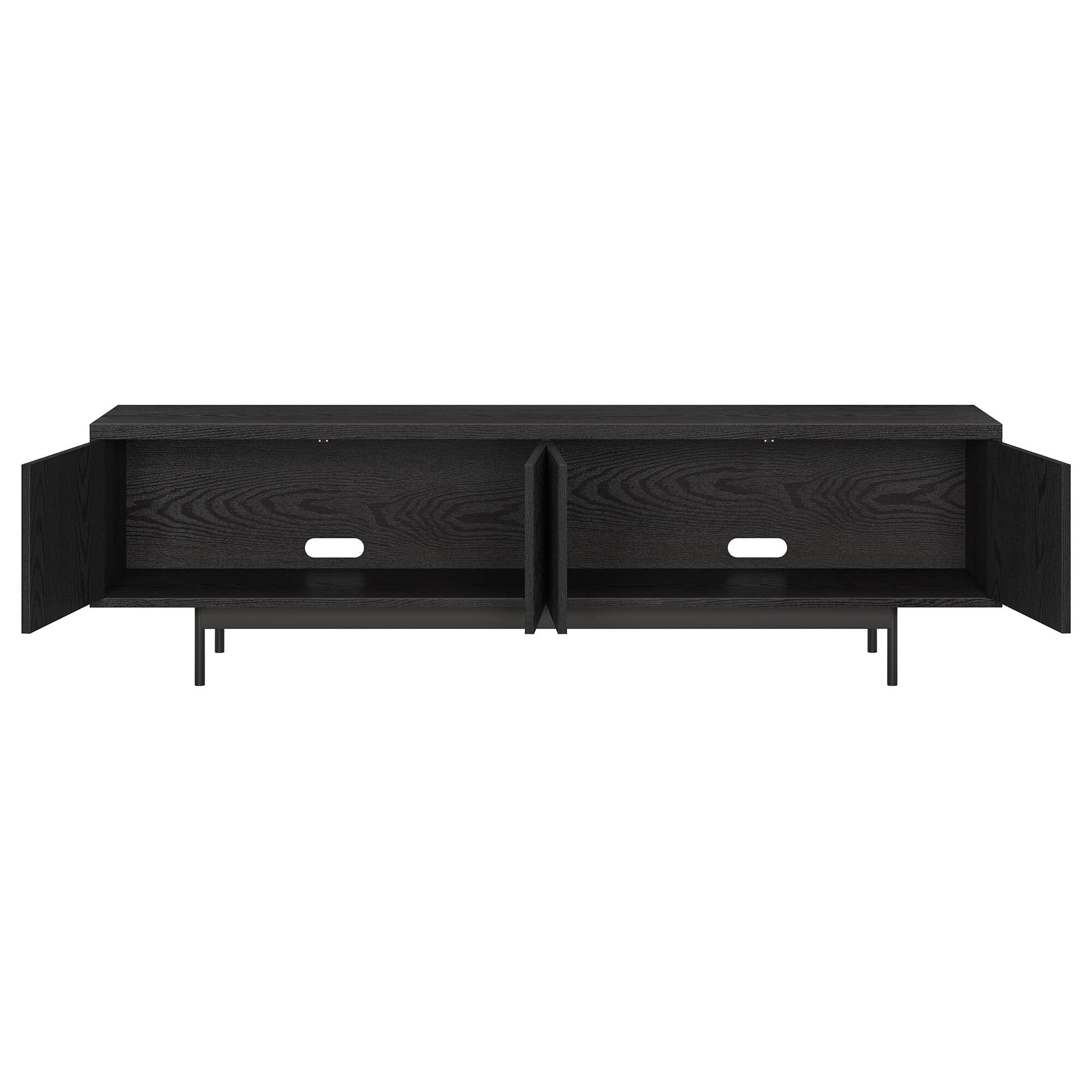 Alt View 16. Camden&Wells - Whitman TV Stand Fits Most TVs up to 75 inches - Black Grain.