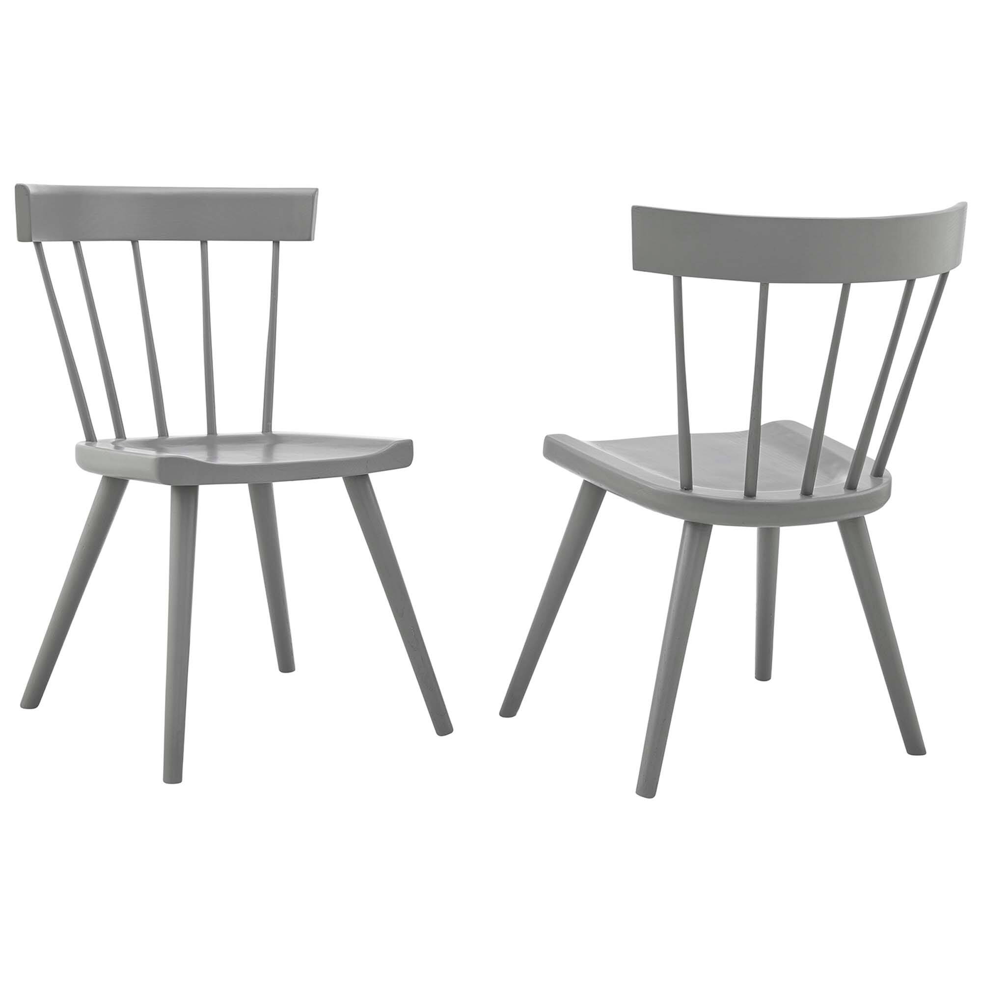 Angle. Modway - Sutter Wood Dining Side Chair Set of 2 by Modway - Light Gray.