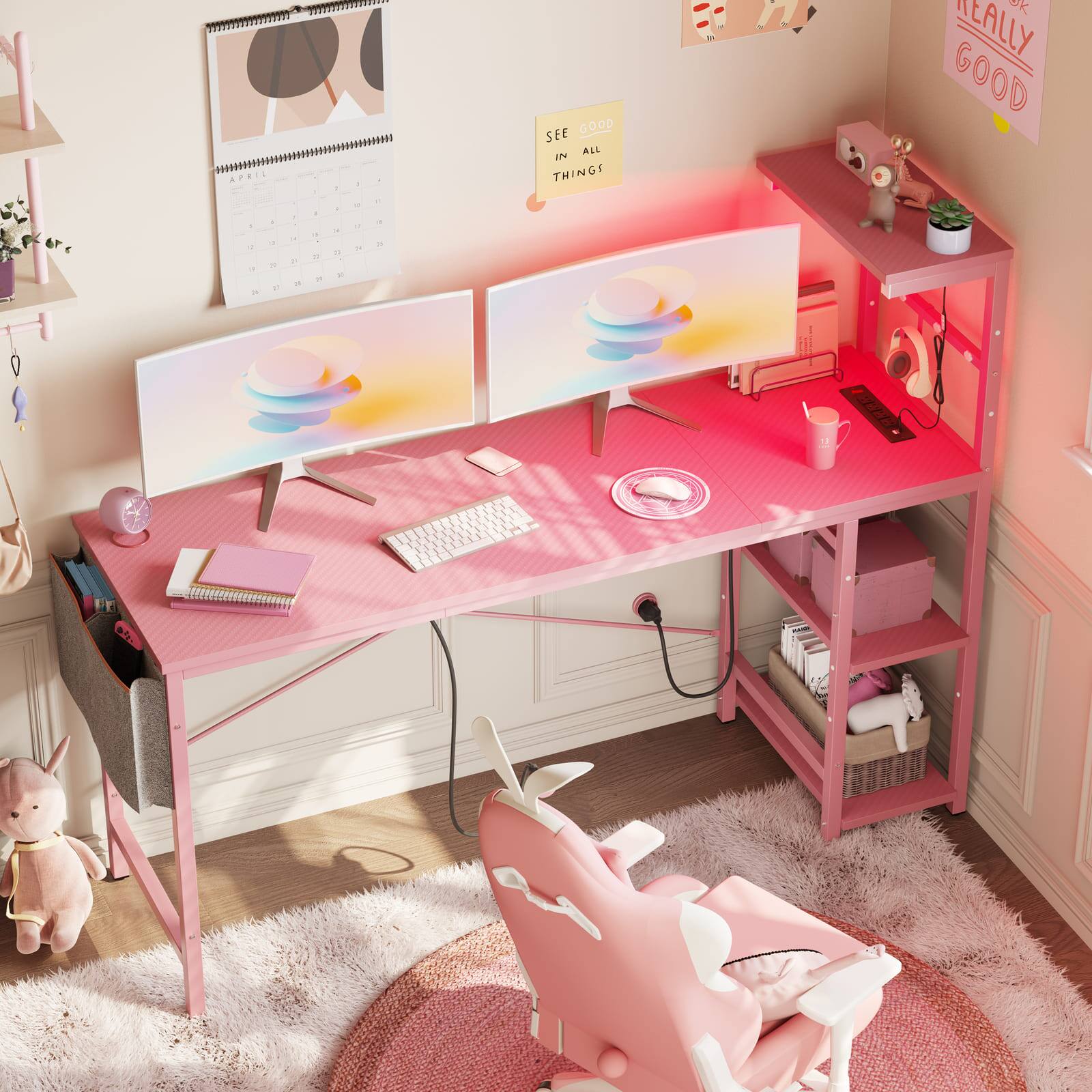 The text on the image reads: "APRIL - d - - . - - a - - - . d - - - a d a . - d - - - a - GOOD SEE ALL IN THINGS - n  HEALLY GOOD -".