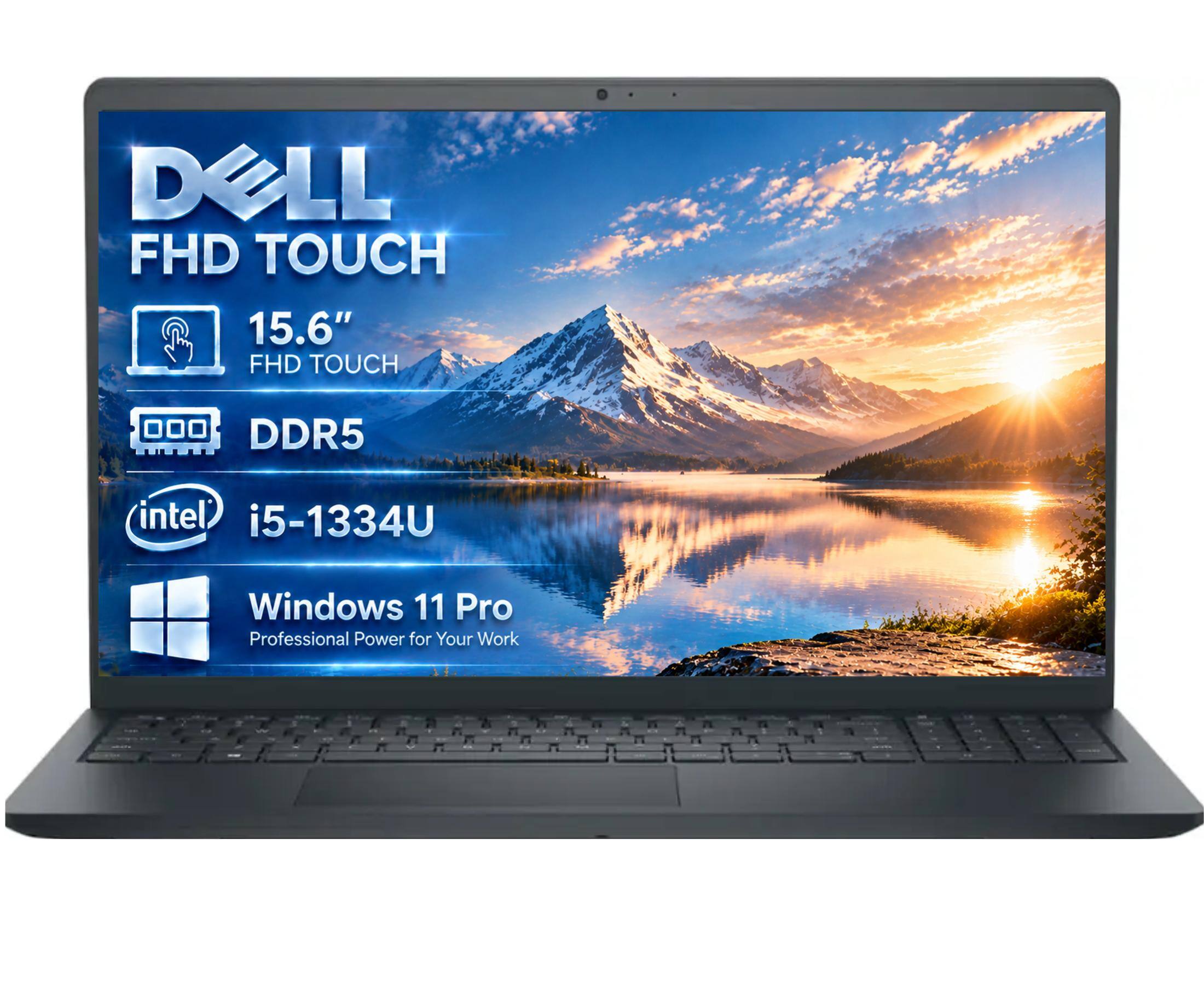 DELL FHD TOUCH 15.6" FHD TOUCH  
DDR5  
intel i5-1334U  
Windows 11 Pro  
Professional Power for Your Work