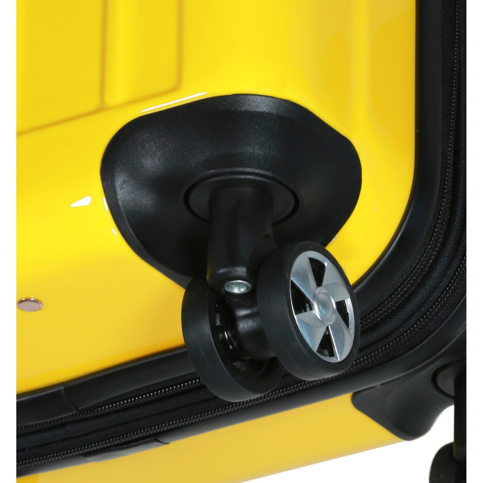 Alt View 4. World Traveler - Contour 20-Inch Carry-On Lightweight Polycarbonate Hardside Expandable Spinner Luggage with TSA Lock - Yellow.