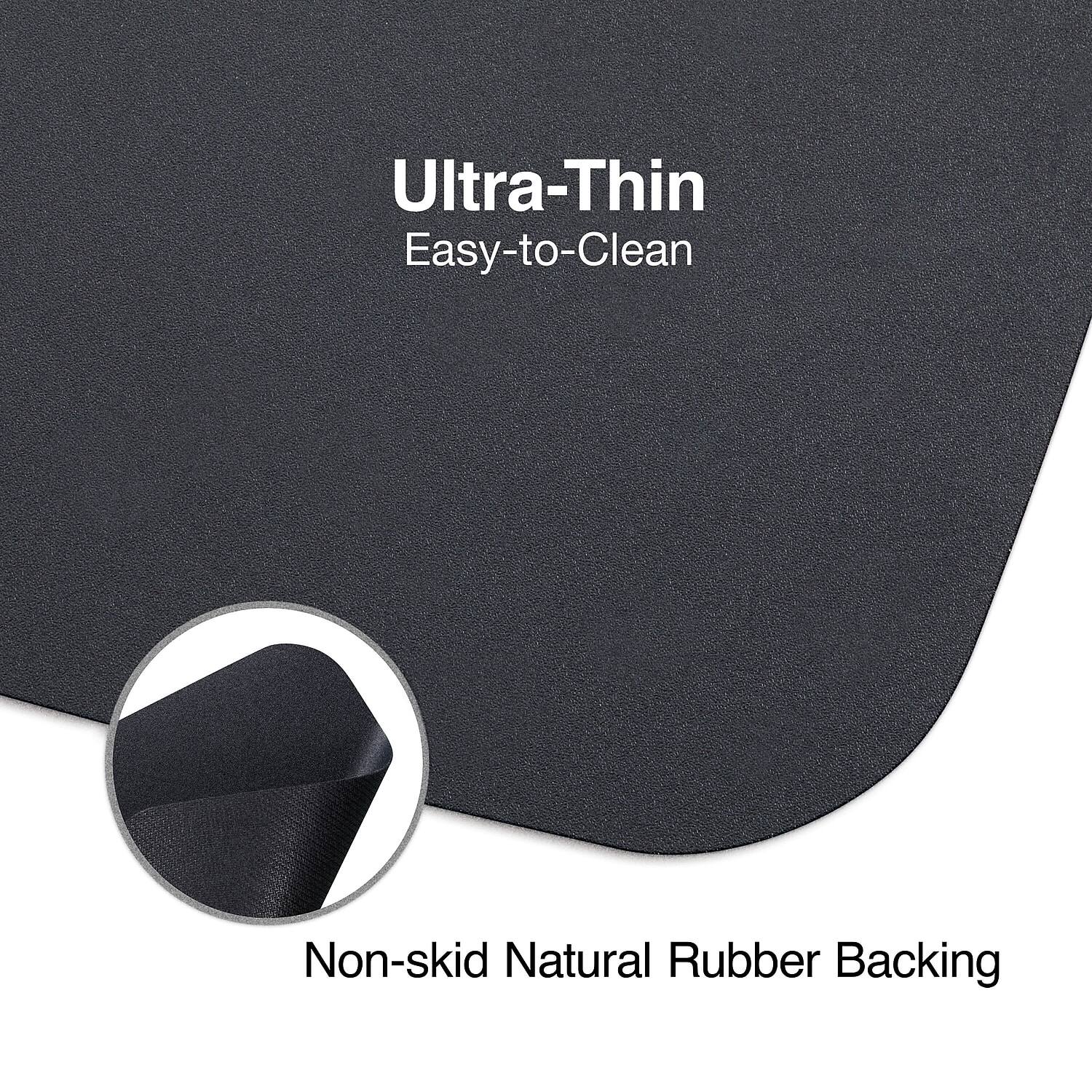Ultra-Thin  
Easy-to-Clean  

Non-skid Natural Rubber Backing