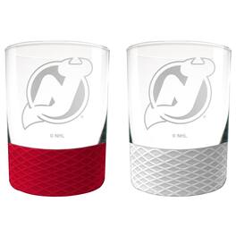 Great American Products - New Jersey Devils 14oz. Commissioner Rocks Glass Two-Piece Set - Multicolor