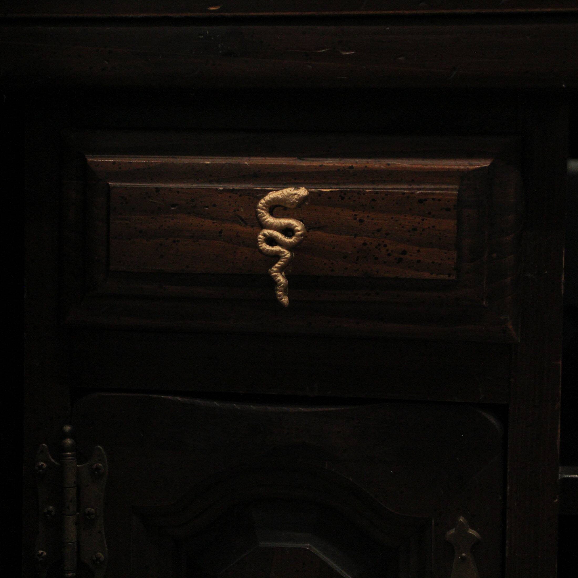 Alt View 3. Zeckos - Set of 6 Gold Gothic Snake Drawer Pulls - 2.25" x 1" - Cabinet Decor - Gold.