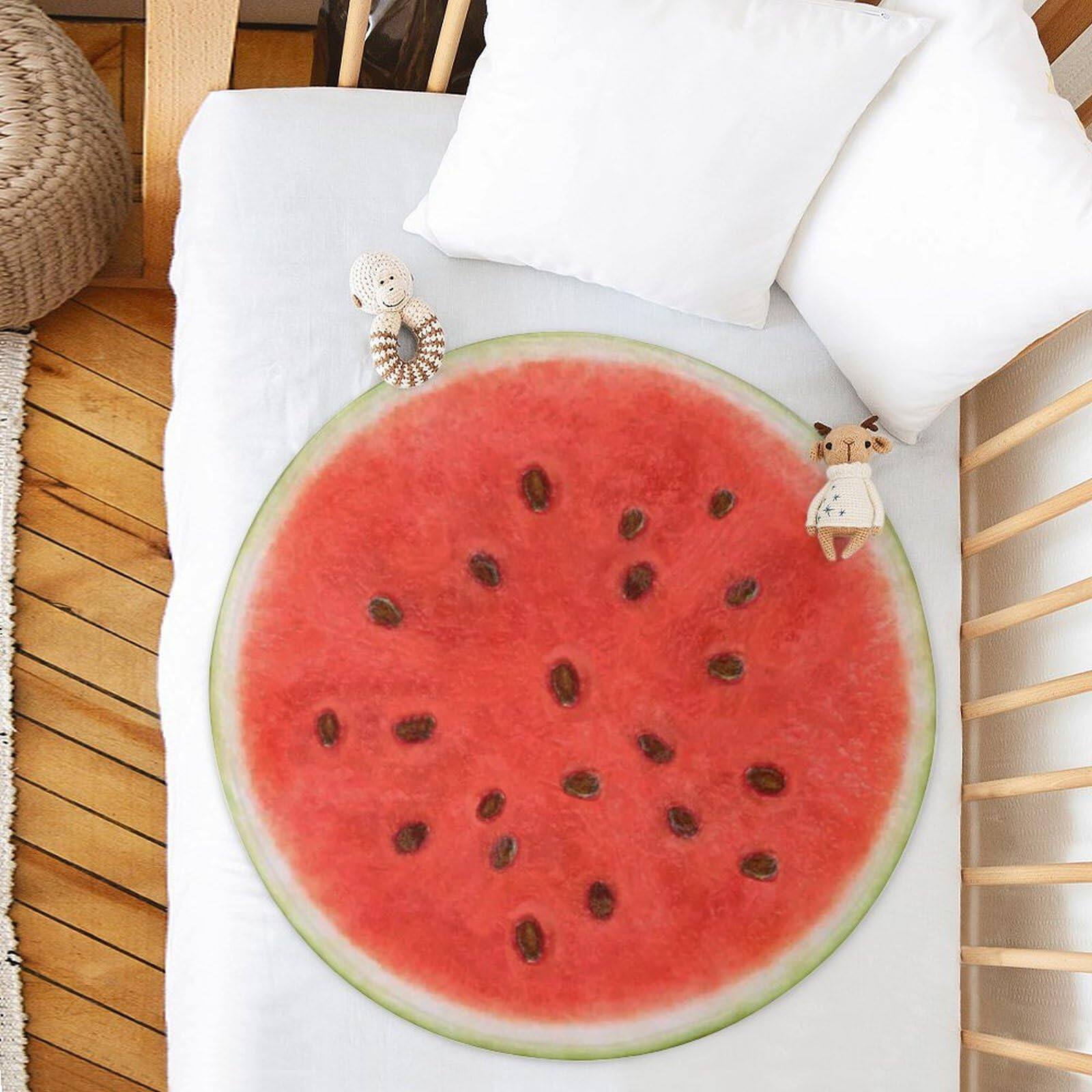 Alt View 2. Fabibe - Watermelon Blanket  Funny Food For Adults & Realistic 36 Inch Round Throw single-layer - Color18 60 Inches.