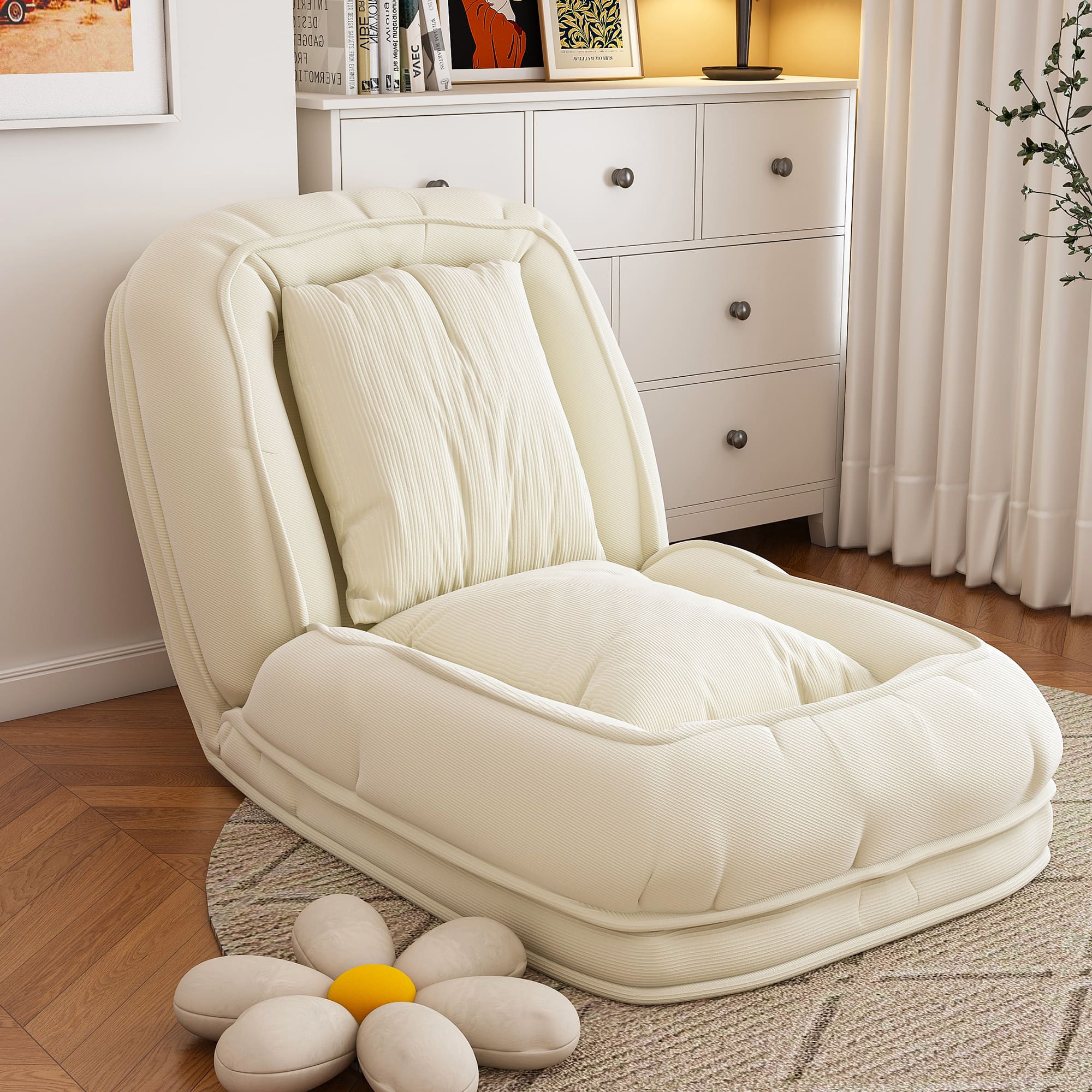 ほぼ未使用 LazyDoge TU60 APRILSOUL Upholstered Human Dog Bed Foldable Lazy Sofa 5