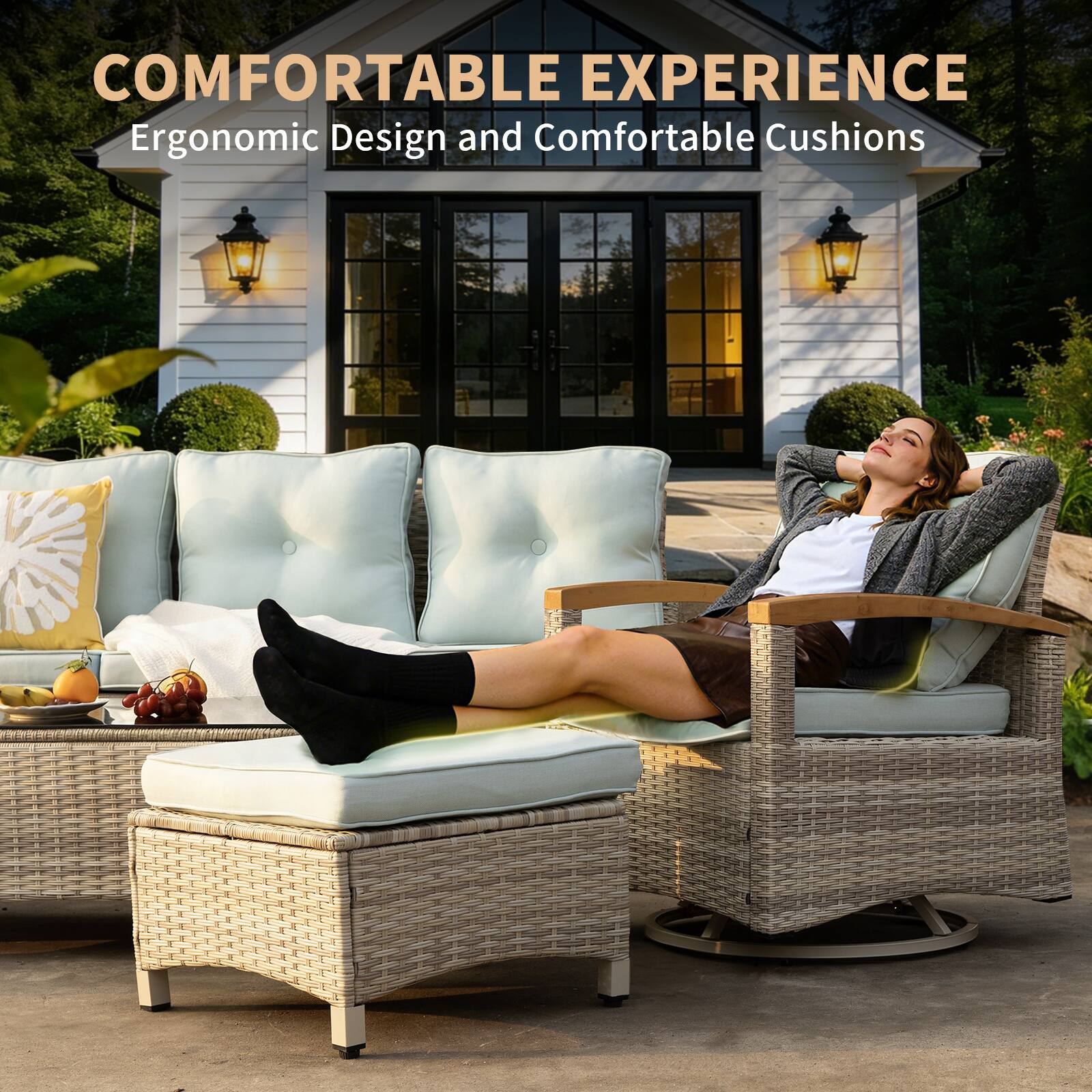 COMFORTABLE EXPERIENCE  
Ergonomic Design and Comfortable Cushions