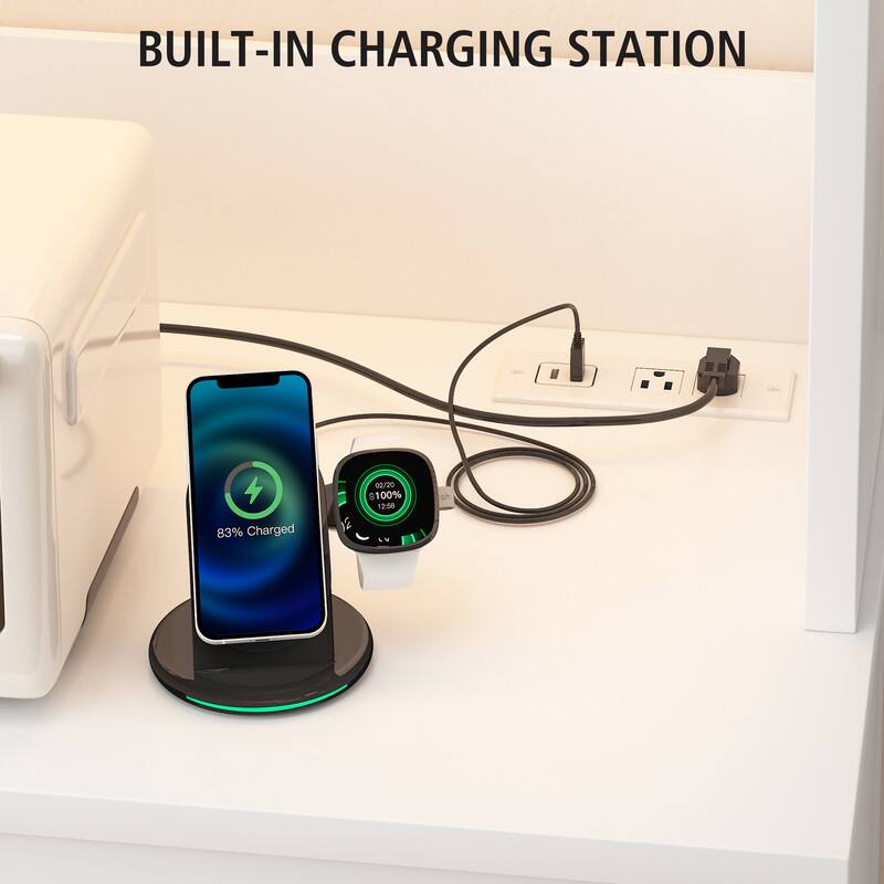 BUILT-IN CHARGING STATION

83% Charged

100% Charged
12:58