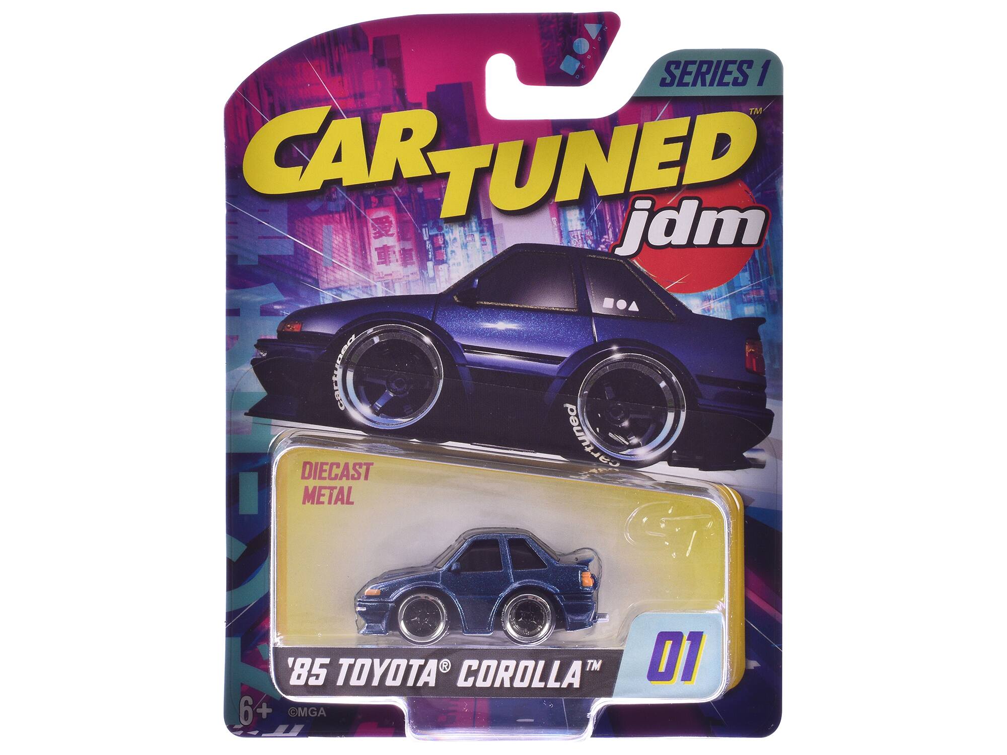 SERIES 1  
TM  
CAR TUNED jdm  
DIECAST METAL  
'85 TOYOTA COROLLA  
01  
6+  
MGA