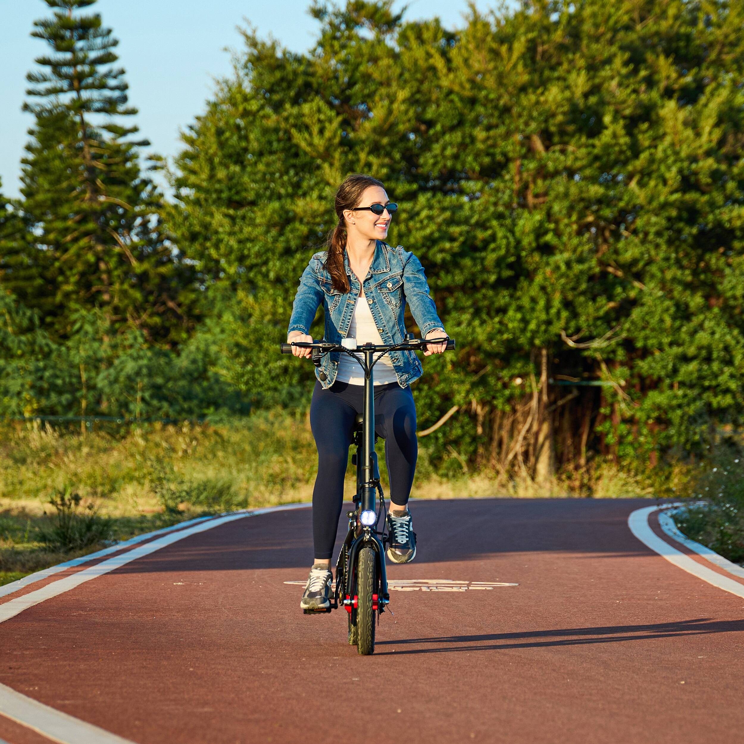 Left. GoPowerBike - GoPowerBike GoBlitz Compact Lightweight Foldable Adult Mini E-Bike | Black - Black.