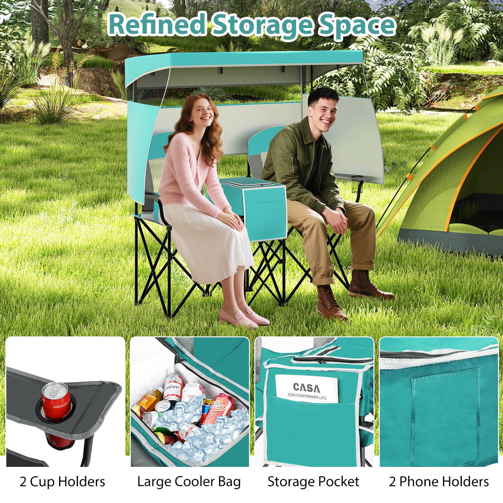 Refined Storage Space

- 2 Cup Holders
- Large Cooler Bag
- Storage Pocket
- 2 Phone Holders