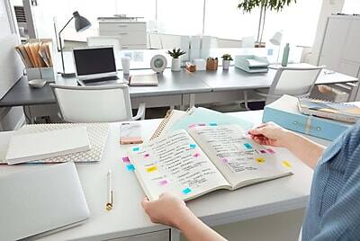 Alt View 4. Post-it - Flags, 1" Wide, 200 Flags/Pack  - Blue.